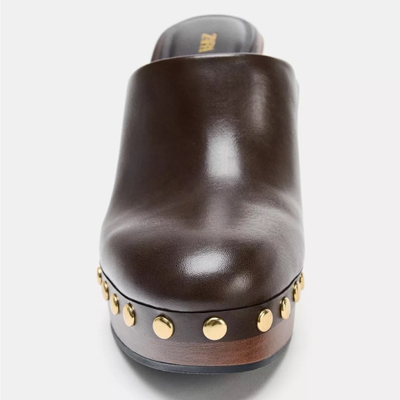 ✨ NEW ZARA high heeled clog with studs - Picture 3 of 9